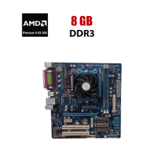 Комплект: Материнська плата Gigabyte GA-M68MT-D3 / Phenom II X2 545 (2 ядра по 3.0 GHz) / 8 GB DDR3 / Intel HD Graphics 2500 / AM3 / Кулер