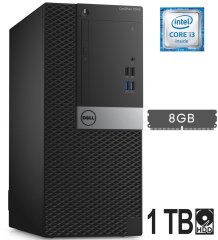 Комп'ютер Dell OptiPlex 3040 Tower / Intel Core i3-6100 (2 (4) ядра по 3.7 GHz) / 8 GB DDR3 / 1000 GB HDD / Intel HD Graphics 530 / 240W / DVD-RW / HDMI / DisplayPort