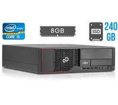 Компьютер Fujitsu Esprimo E710 E85+ SFF / Intel Core i3-3220 (2 (4) ядра по 3.3 GHz) / 8 GB DDR3 / 240 GB SSD / Intel HD Graphics 2500 / 280W / USB 3.0 / DisplayPort / DVI