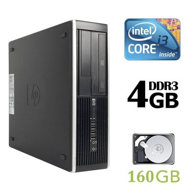 Компьютер HP Compaq 6200 SFF / Intel Core i3-2100 (2 (4) ядра по 3.1 GHz) / 4 GB DDR3 / 160 GB HDD / DVD-ROM / LPT / COM / Ключ Win7Pro + Кабель питания 