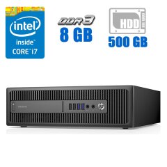 Комп'ютер HP EliteDesk 800 G1 SFF / Intel Core i7-4770 (4 (8) ядра по 3.4 - 3.9 GHz) / 8 GB DDR3 / 500 GB HDD /  Intel HD Graphics 4600 / DVD-ROM 