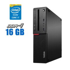 Компьютер Lenovo ThinkCentre M700 SFF / Intel Core i7-6700 (4 (8) ядра по 3.4 - 4.0 GHz) / 16 GB DDR4 / 128 GB SSD / Intel HD Graphics 530 / DVD-ROM