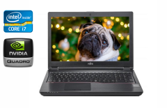 Мобільна робоча станція Б-клас Fujitsu Celsius H780 / 15.6" (1920x1080) IPS / Intel Core i7-8750H (6 (12) ядер по 2.2 - 4.1 GHz) / 16 GB DDR4 / 512 GB SSD / nVidia Quadro P600, 4 GB GDDR5, 128-bit / HDMI / WebCam / USB Type-C