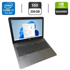 Мобильная рабочая станция Б-класс HP ZBook 15 G3 / 15.6" (1920x1080) TN / Intel Core i7-6700HQ (4 (8) ядра по 2.6 - 3.5 GHz) / 16 GB DDR4 / 256 GB SSD / nVidia Quadro M1000M, 2 GB GDDR5, 128-bit / WebCam