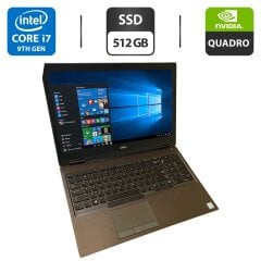 Мобільна робоча станція Dell Precision 7540 / 15.6" (3840x2160) IPS / Intel Core i7-9850H (6 (12) ядер по 2.6 - 4.6 GHz) / 16 GB DDR4 / 512 GB SSD / nVidia Quadro RTX 3000, 6 GB GDDR6, 192-bit / WebCam
