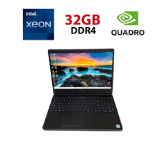 Мобільна робоча станція Dell Precision 7550 / 15.6" (1920x1080) IPS / Intel Xeon W-10855M (6 (12) ядер по 2.8 - 5.1 GHz) / 32 GB DDR4 / 512 GB SSD / nVidia Quadro RTX 3000, 6 GB GDDR6, 192-bit / WebCam / Windows 11 Pro