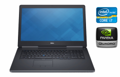 Мобильная рабочая станция Dell Precision 7720 / 17.3" (1600x900) TN / Intel Core i7-6920HQ (4 (8) 2.9 - 3.8 GHz) / 16 GB DDR4 / 480 GB SSD / nVidia Quadro M1200, 4 GB GDDR5, 128-bit / WebCam / Windows 10