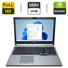 Мобільна робоча станція Fujitsu Celsius H730 / 15.6" (1920x1080) TN / Intel Core i7-4810MQ (2 (4) ядер по 2.8 - 3.8 GHz) / 24 GB DDR3 / 128 GB SSD / nVidia Quadro K510M, 1 GB GDDR5, 64-bit / WebCam