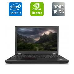 Мобильная рабочая станция Lenovo ThinkPad P50 / 15.6" (1920x1080) IPS / Intel Core i7-6820HQ (4 (8) ядра по 2.7 - 3.6 GHz) / 16 GB DDR4 / 480 GB SSD / nVidia Quadro M1000M, 4 GB GDDR5, 128-bit / Fingerprint / Windows 10