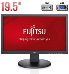 Монітор Б-клас Fujitsu E20T-7 / 19.5" (1600x900) TN / DVI, VGA, Audio / Вбудовані колонки (2x 2W) / VESA 100x100
