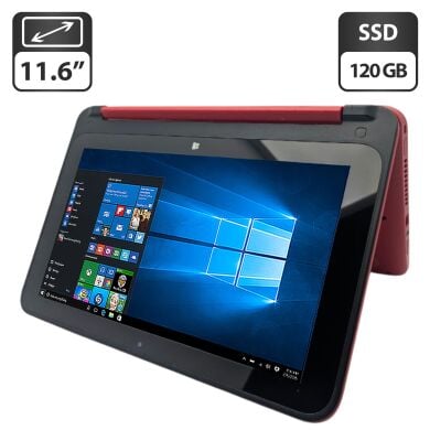 Нетбук-трансформер HP Pavilion X360 / 11.6" (1366x768) TN / Intel Pentium N3530 (4 ядра по 2.16 - 2.58 GHz) / 8 GB DDR3 / 120 GB SSD / Intel HD Graphics / WebCam