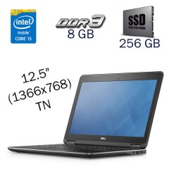 Нетбук Dell Latitude E7240 / 12.5" (1366x768) TN / Intel Core i5-4300U (2 (4) ядра по 1.9 - 2.9 GHz) / 8 GB DDR3 / 256 GB SSD / Intel HD Graphics 4400 / WebCam