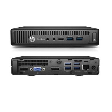 Неттоп HP EliteDesk 800 G2 USFF / Intel Core i5-6500T (4 ядра по 2.5 - 3.1 GHz) / 16 GB DDR4 / 128 GB SSD+500 GB HDD