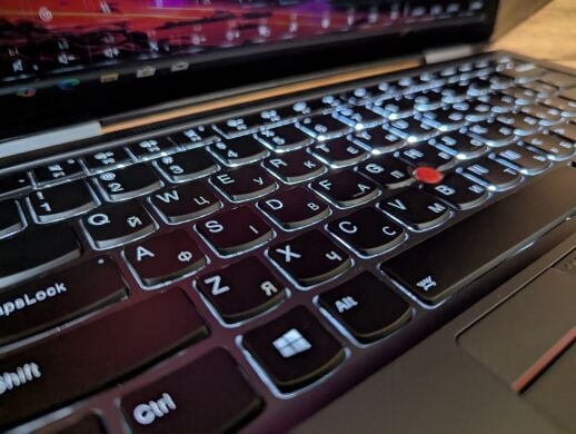 Ноутбук-трансформер Lenovo ThinkPad x1 Yoga 4 th / 14" (2560x1440) IPS Touch / Intel Core i7-8665U (4 (8) ядра по 1.9 - 4.8 GHz) / 16 GB DDR3 / 512 GB SSD / Intel UHD Graphics / WebCam / TouchID / Windows 10