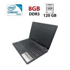 Ноутбук Acer Aspire ES1-531 / 15.6" (1366x768) TN / Intel Celeron N3150 (4 ядра по 1.6 - 2.08 GHz) / 8 GB DDR3 / 120 GB SSD / Intel HD Graphics / WebCam