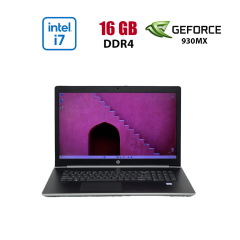 Ноутбук Б-клас HP ProBook 470 G5 / 17.3" (1920x1080) IPS / Intel Core i7-8550U (4 (8) ядра по 1.8 - 4.0 GHz) / 16 GB DDR4 / 240 GB SSD / nVidia GeForce 930MX, 2 GB DDR3, 64-bit / WebCam