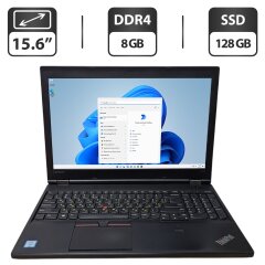 Ноутбук Б-клас Lenovo ThinkPad L570 / 15.6" (1366x768) TN / Intel Core i5-6300U (2 (4) ядра по 2.4 - 3.0 GHz) / 8 GB DDR4 / 128 GB SSD / Intel HD Graphics 520 / WebCam