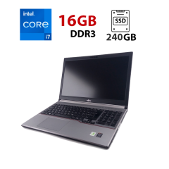 Ноутбук Fujitsu LifeBook E754 / 15.6" (1366x768) TN / Intel Core i7-4600M (2 (4) ядра по 2.9 - 3.6 GHz) / 16 GB DDR3 / 240 GB SSD / Intel HD Graphics 4600 / No WebCam