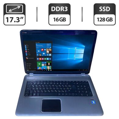 Ноутбук HP Pavilion DV7 / 17.3" (1600x900) TN / AMD A6-3410MX (4 ядра по 1.6 - 2.3 GHz) / 16 GB DDR3 / 128 GB SSD / AMD Radeon HD 6520G Graphics / WebCam / DVD-ROM Ноутбук HP Pavilion DV7 / 17.3" (1600x900) TN / AMD A6-3410MX (4 ядра по 1.6 - 2.3 GHz) / 16 GB DDR3 / 128 GB SSD / AMD Radeon HD 6520G Graphics / WebCam / DVD-ROM