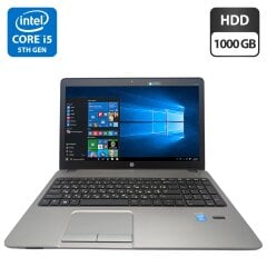 Ноутбук HP ProBook 450 G2 / 15.6" (1366x768) TN / Intel Core i5-5200U (2 (4) ядра по 2.2 - 2.7 GHz) / 8 GB DDR3 / 1000 GB HDD / Intel HD Graphics 5500 / WebCam