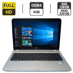 Ноутбук HP ProBook 450 G4 / 15.6" (1920x1080) TN / Intel Core i5-7200U (2 (4) ядра по 2.5 - 3.1 GHz) / 8 GB DDR4 / 128 GB SSD + 320 GB HDD / Intel HD Graphics 620 / WebCam / DVD-ROM