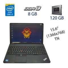 Ноутбук Lenovo ThinkPad E530c / 15.6" (1366x768) TN / Intel Core i3-2328M (2 (4) ядра по 2.2 GHz) / 8 GB DDR3 / 120 GB SSD / NO WebCam / DVD-ROM / USB 3.0 / HDMI