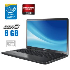 Ноутбук Samsung NP350E7C / 17.3" (1600x900) TN / Intel Core i7-3630QM (4 (8) ядра по 2.4 - 3.4 GHz) / 8 GB DDR3 / 256 GB SSD / AMD Radeon HD 7670M, 1 GB DDR3,  128-bit / WebCam / DVD-RW / HDMI