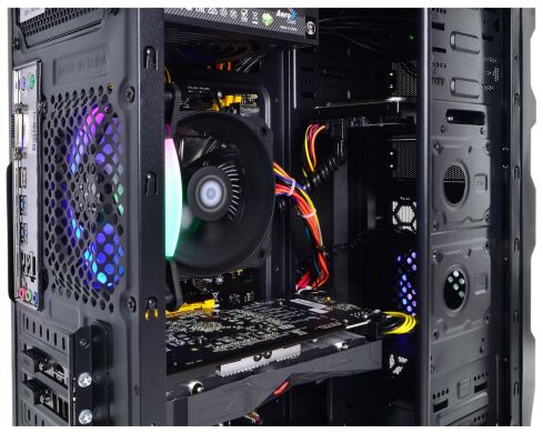 Новый компьютер ARTLINE Gaming X43v03 / AMD Ryzen 5 3500 (6 ядер по 3.6 - 4.1 GHz) / GeForce GTX 1050 Ti 4GB / 2x 8 GB DDR4 / 480 GB SSD / PRIME A320M-K / QUBE QB932A U3C / 500W / Wraith Stealth
