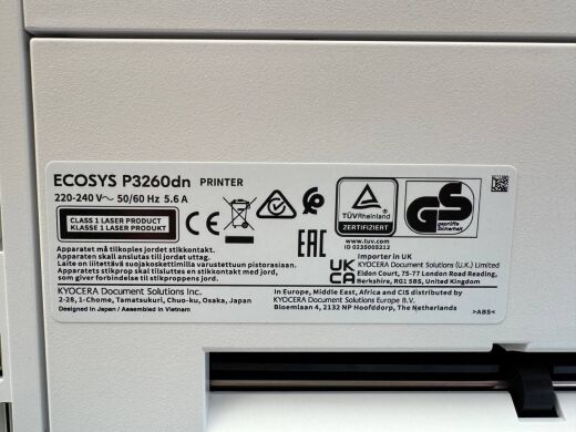 Новый принтер Kyocera Ecosys P3260dn / Лазерная монохромная печать / 1200x1200 dpi / A4 / 60 стр/мин / USB, Ethernet / Дуплекс