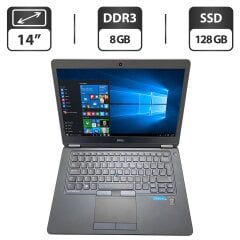 Ультрабук Dell Latitude E7450 / 14" (1366x768) TN / Intel Core i3-5010U (2 (4) ядра по 2.1 GHz) / 8 GB DDR3 / 128 GB SSD / Intel HD Graphics 5500 / WebCam