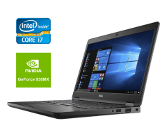 Ультрабук Dell Latitude 5480 / 14" (1920x1080) IPS / Intel Core i7-7820HQ (4 (8) ядра по 2.9 - 3.9 GHz) / 16 GB DDR4 / 512 GB SSD / nVidia GeForce 930MX, 2 GB DDR3, 64-bit / WebCam / Fingerprint / Windows 10