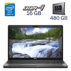 Ультрабук Dell Latitude 5500 / 15.6" (1366x768) TN / Intel Core i5-8365U (4 (8) ядра по 1.6 - 4.1 GHz) / 16 GB DDR4 / 480 GB SSD / Intel UHD Graphics for 8th Generation / WebCam
