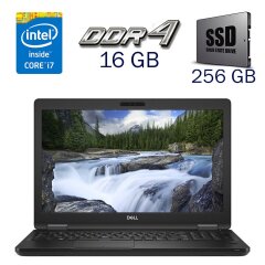 Ультрабук Dell Latitude 5590 / 15.6" (1366x768) TN / Intel Core i7-8650U (4 (8) ядра по 1.9 - 4.2 GHz) / 16 GB DDR4 / 256 GB SSD / Intel UHD Graphics 620 / WebCam + Бездротова мишка