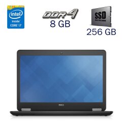 Ультрабук Dell Latitude E7470 / 14" (2560x1440) IPS Touch / Intel Core i7-6600U (2 (4) ядра по 2.6 - 3.4 GHz) / 8 GB DDR4 / 256 GB SSD / Intel HD Graphics 520 / WebCam