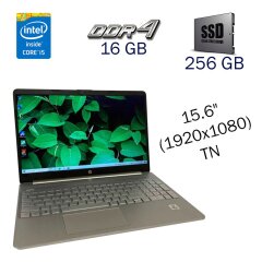 Ультрабук HP 15-dy1036nr / 15.6" (1920x1080) TN / Intel Core i5-1035G1 (4 (8) ядра по 1.0 - 3.6 GHz) / 16 GB DDR4 / 256 GB SSD / Intel UHD Graphics for 10th Generation / WebCam