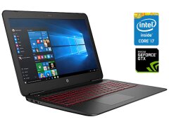 Игровой ноутбук Б-класс HP Omen 15-ax210nr / 15.6" (1920x1080) IPS / Intel Core i7-7700HQ (4 (8) ядра по 2.8 - 3.8 GHz) / 8 GB DDR4 / 256 GB SSD / nVidia GeForce GTX 1050 Ti, 4 GB GDDR5, 128-bit / WebCam