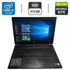 Игровой ноутбук Dell Inspiron 15 Gaming 7567 / 15.6" (1920x1080) IPS / Intel Core i5-7300HQ (4 ядра по 2.5 - 3.5 GHz) / 16 GB DDR4 / 512 GB SSD / nVidia GeForce GTX 1050 Ti, 4 GB GDDR5, 128-bit / WebCam