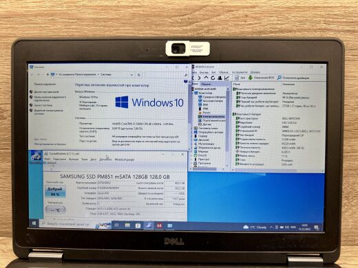 Нетбук Б-класс Dell Latitude E7250 / 12.5" (1366x768) TN / Intel Core i5-5300U (2 (4) ядра по 2.3 - 2.9 GHz) / 8 GB DDR3 / 120 GB SSD / Intel HD Graphics 5500 / WebCam