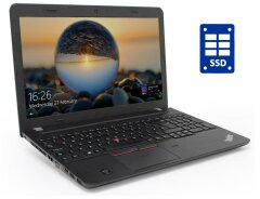 Ноутбук Б-класс Lenovo ThinkPad E550 / 15.6" (1366x768) TN / Intel Core i3-4005U (2 (4) ядра по 1.7 GHz) / 8 GB DDR3 / 500 GB HDD / Intel HD Graphics 4400 / WebCam / Win 10 Pro