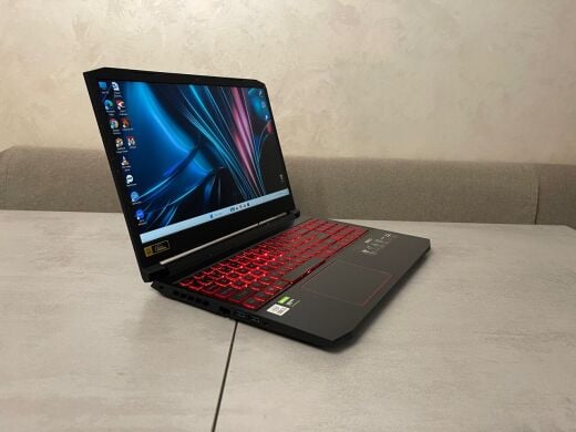 Ігровий ноутбук Б-клас Acer Nitro AN515-55 / 15.6" (1920x1080) IPS / Intel Core i5-10300H (4 (8) ядра по 2.5 - 4.5 GHz) / 16 GB DDR4 / 512 GB SSD M.2 / nVidia GeForce GTX 1650, 4 GB GDDR6, 128-bit / WebCam