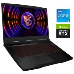 Игровой ноутбук Б-класс MSI GF63 Thin 11UC / 15.6" (1920x1080) IPS / Intel Core i5-11400H (6 (12) ядер по 2.7 - 4.5 GHz) / 8 GB DDR4 / 512 GB SSD NVMe / nVidia GeForce RTX 3050, 4 GB GDDR6, 128-bit / WebCam