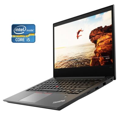 Ноутбук Lenovo ThinkPad E480 / 14" (1920x1080) IPS / Intel Core i5-8250U (4 (8) ядра по 1.6 - 3.4 GHz) / 8 GB DDR4 / 256 GB SSD NVMe / Intel UHD Graphics 620 / WebCam