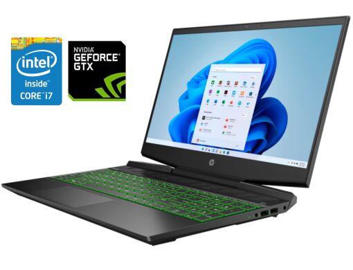 Игровой ноутбук HP Pavilion Gaming 15-dk0030nr / 15.6" (1920x1080) IPS / Intel Core i7-9750H (6 (12) ядер по 2.6 - 4.5 GHz) / 8 GB DDR4 / 256 GB SSD / nVidia GeForce GTX 1660 Ti Max-Q, 6 GB GDDR6, 192-bit / WebCam / Win 11 Home