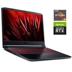 Игровой ноутбук Acer Nitro 5 AN515-41 / 17.3" (1920x1080) IPS / AMD Ryzen 5 5600H (6 (12) ядер по 3.0 - 4.2 GHz) / 16 GB DDR4 / 512 GB SSD M.2 / nVidia GeForce RTX 3070, 8 GB GDDR6, 256-bit / WebCam / Win 11