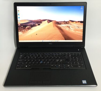 Мобильная рабочая станция Б-класс Dell Precision 7730 / 17.3" (1920x1080) IPS / Intel Core i7-8850H (6 (12) ядер по 2.6 - 4.3 GHz) / 16 GB DDR4 / 256 GB SSD NVMe / nVidia Quadro P3200, 6 GB GDDR5, 192-bit / WebCam / Win 11 Pro