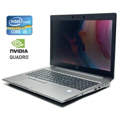 Мобільна робоча станція Б-клас HP ZBook 15 G6 / 15.6" (1920x1080) IPS / Intel Core i9-9880H (8 (16) ядер по 2.3 - 4.8 GHz) / 16 GB DDR4 / 256 GB SSD / nVidia Quadro RTX 3000, 6 GB DDR6, 192-bit / WebCam / Win 10 Pro