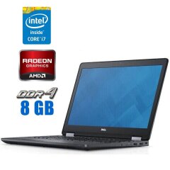 Ігровий ноутбук Б-клас Dell Latitude E5570 / 15.6" (1920x1080) IPS / Intel Core i7-6600U (2 (4) ядра по 2.6 - 3.4 GHz) / 8 GB DDR4 / 120 GB SSD / AMD Radeon R7 M360, 2 GB DDR3, 64-bit / WebCam / HDMI