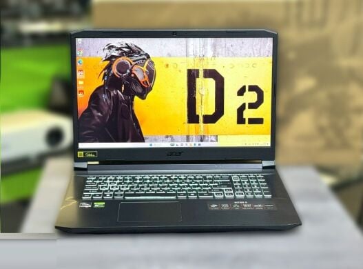 Ігровий ноутбук Acer Nitro 5 AN515-41 / 17.3" (1920x1080) IPS / AMD Ryzen 5 5600H (6 (12) ядер по 3.0 - 4.2 GHz) / 16 GB DDR4 / 512 GB SSD M.2 / nVidia GeForce RTX 3070, 8 GB GDDR6, 256-bit / WebCam / Win 11