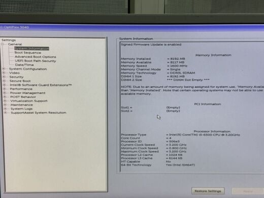Комп'ютер Dell OptiPlex 3040 SFF / Intel Core i5-6500 (4 ядра по 3.2 - 3.6 GHz) / 8 GB DDR3 / 250 GB SSD / Intel HD Graphics 530 / 180W / DisplayPort / HDMI