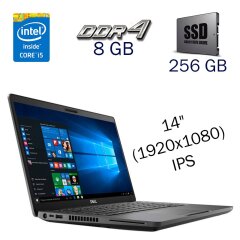 Ультрабук Dell Latitude 5400 / 14" (1920x1080) IPS / Intel Core i5-8365U (4 (8) ядра по 1.6 - 4.1 GHz) / 8 GB DDR4 / 256 GB SSD / Intel UHD Graphics for 8th Generation / WebCam + Бездротова мишка